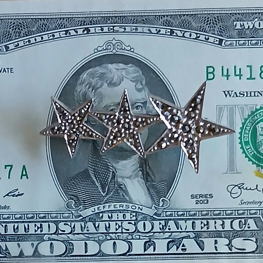 Silver And Marcasite Star Brooch